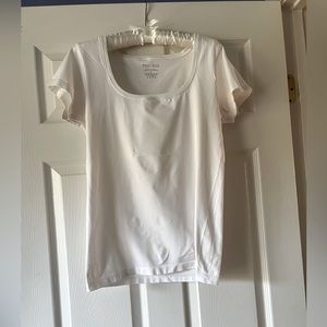 WHBM white sexy t shirt size XL body hugging